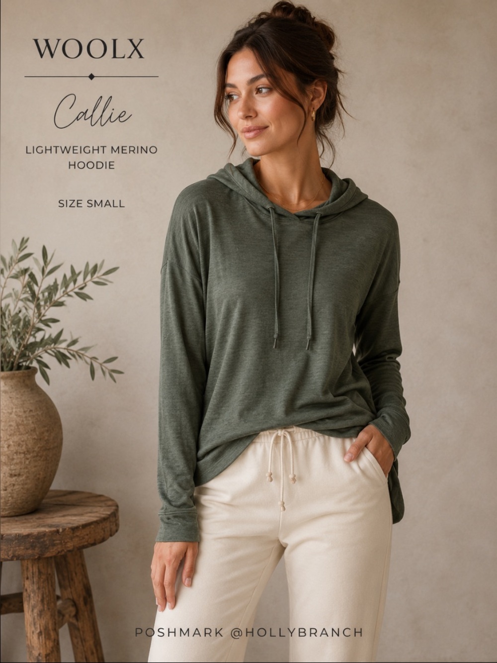 Woolx Womens Callie Hoodie size small.